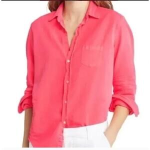 Frank & Eileen Button Down Barry Shirt Neon Pink Cotton Size Small